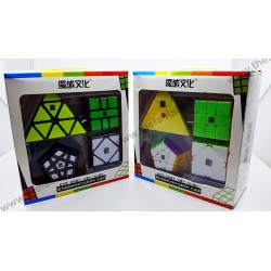 Pachet Cadou MoYu MoFangJiaoShi Megaminx+ Pyraminx+ Skewb+ Square-1 - Cuburi Rubik